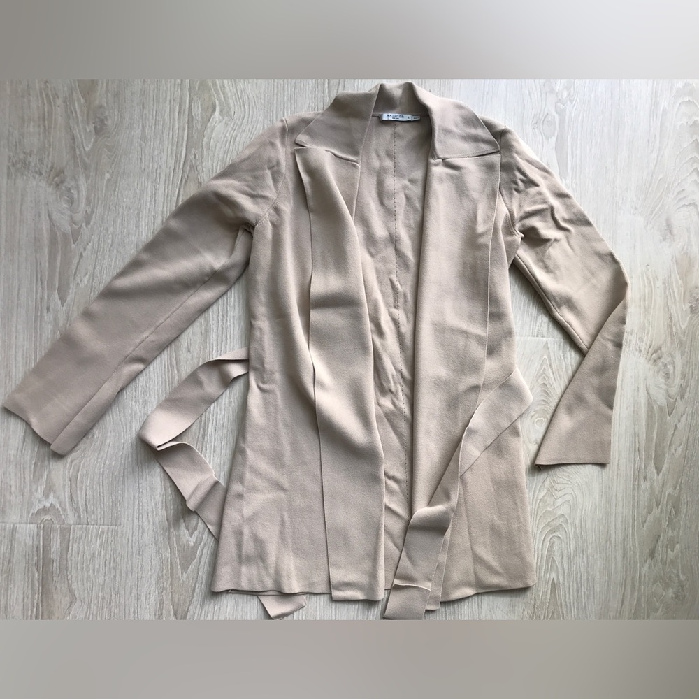 MMLafleur knit blazer with sash, size Large